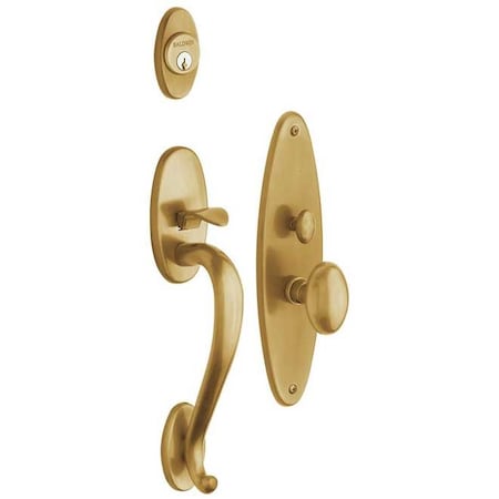 Baldwin Double Cylinder Entry Handlesets Vintage Brass 6560.033.DBLC